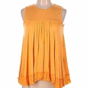 Liberty Garden Orange Flowy Tank - Anthropologie - Medium